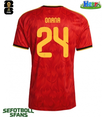 Belgien Amadou Onana #24 Hemmatröja VM 2026 Kortärmad